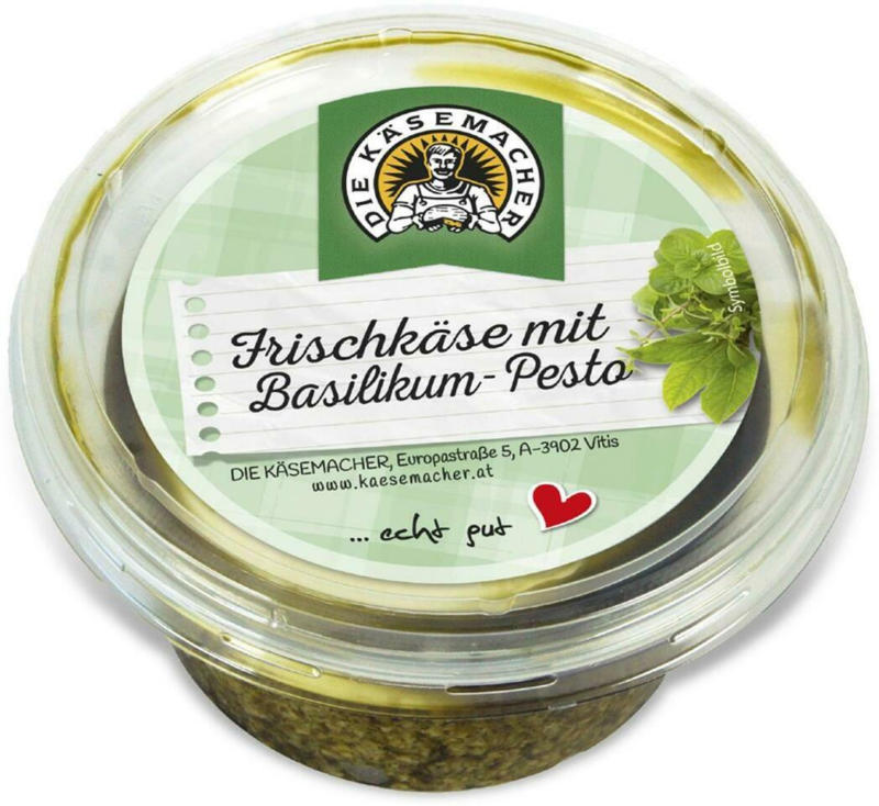 Die Käsemacher Frischkäse mit Basilikum-Pesto