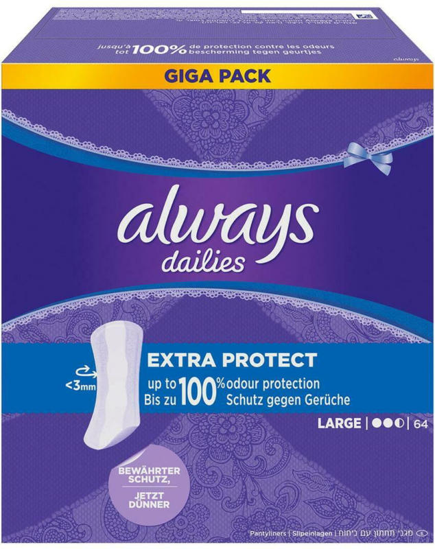 Always Extra Protect Large Slipeinlagen Giga Pack