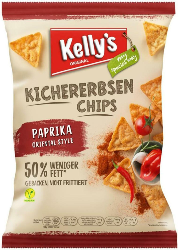 Kelly's Kichererbsen Chips Paprika ️ Online von BILLA PLUS wogibtswas.at