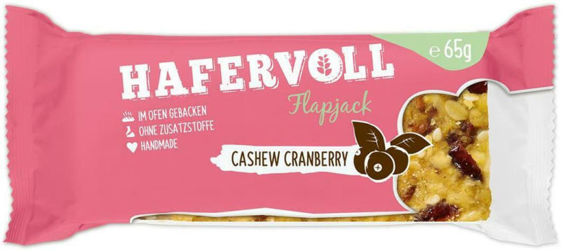 Hafervoll Flapjack Cashew Cranberry
