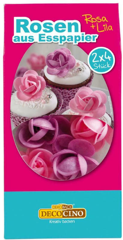 Decocino Oblaten Rosen Rosa/Lila