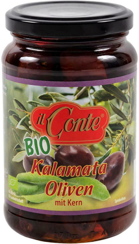 Il Conte Bio Kalamata Oliven mit Kern