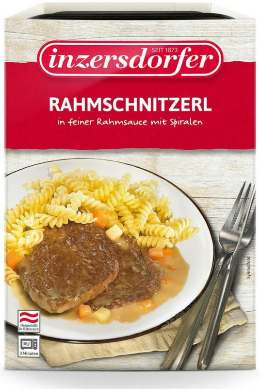 Inzersdorfer Rahmschnitzel mit Spiralen