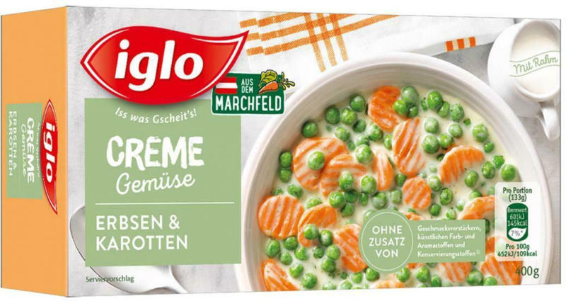 Iglo Cremegemüse Erbsen & Karotten