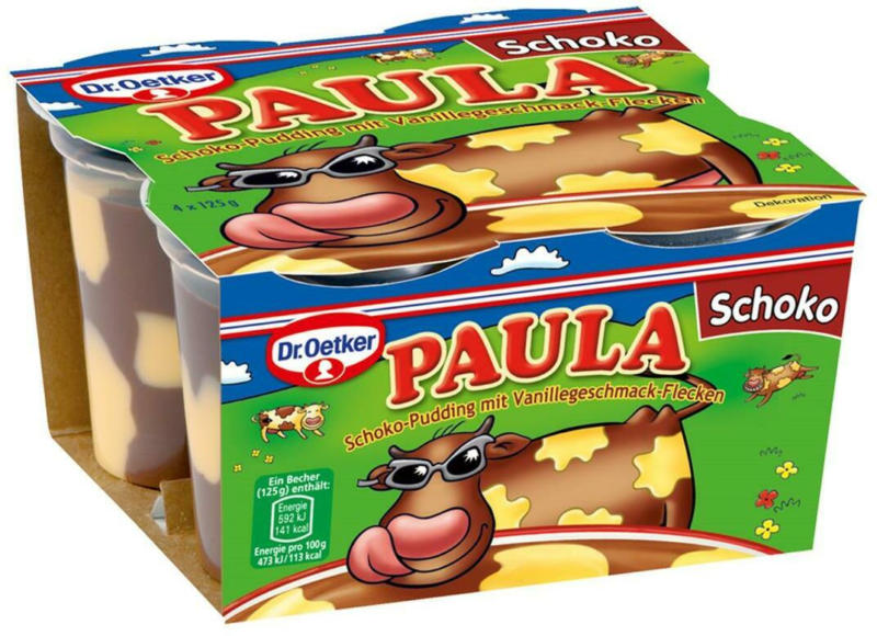 Dr. Oetker Paula Schoko Pudding mit Vanilleflecken