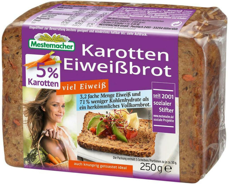 Mestemacher Karotten Eiweißbrot