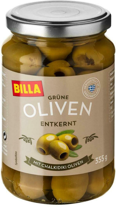 BILLA Grüne Oliven ohne Kerne