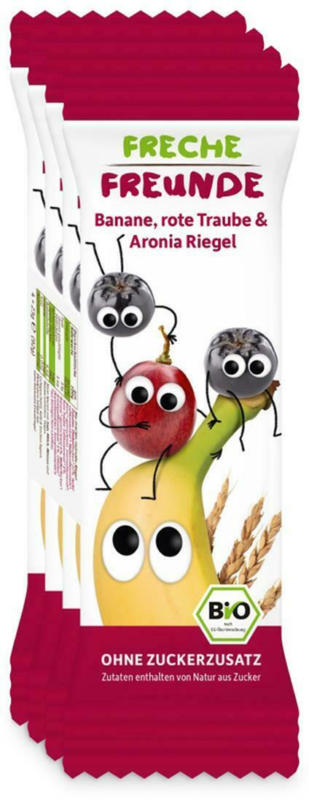 Freche Freunde Riegel Banane, rote Traube & Aronia