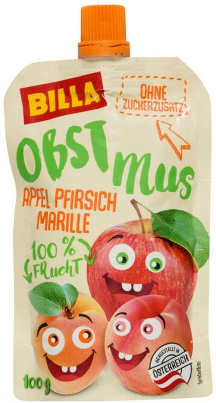 BILLA Obstmus Apfel-Pfirsich-Marille