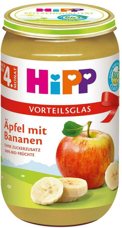 Hipp Äpfel mit Bananen Vorteilsglas