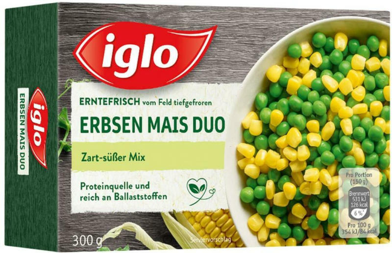 Iglo Erbsen Mais Duo