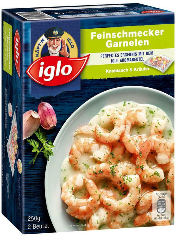 Iglo Feinschmecker Garnelen Knoblauch & Kräuter