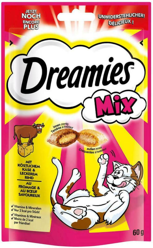 Dreamies Mix mit köstlichem Käse & leckerem Rind
