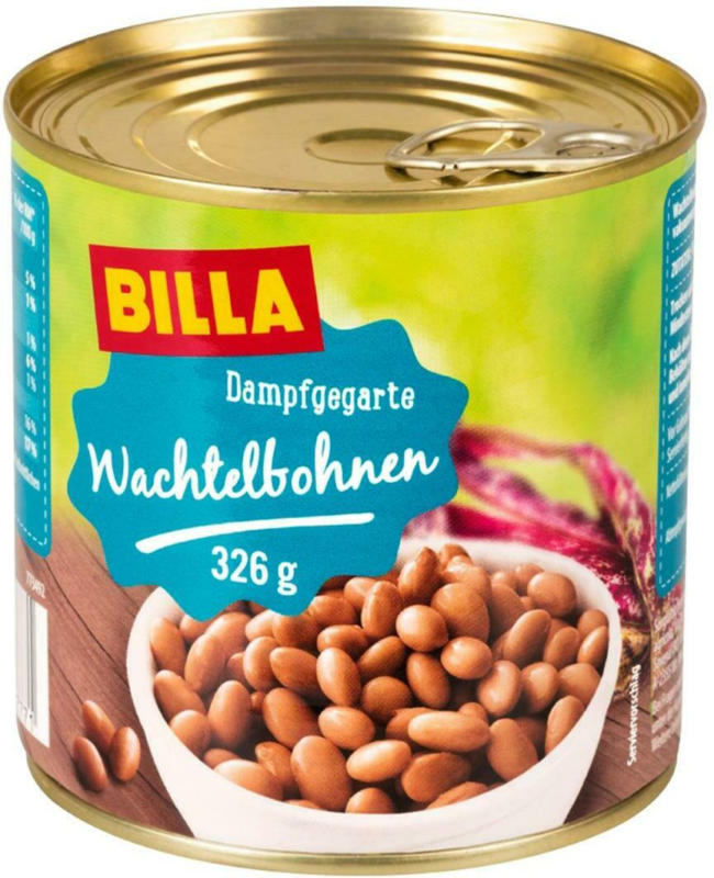 BILLA Dampfgegarte Wachtelbohnen