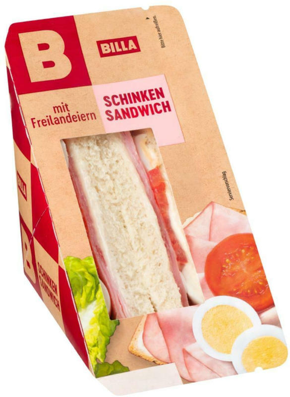 BILLA Beste Pause Schinken Ei Sandwich