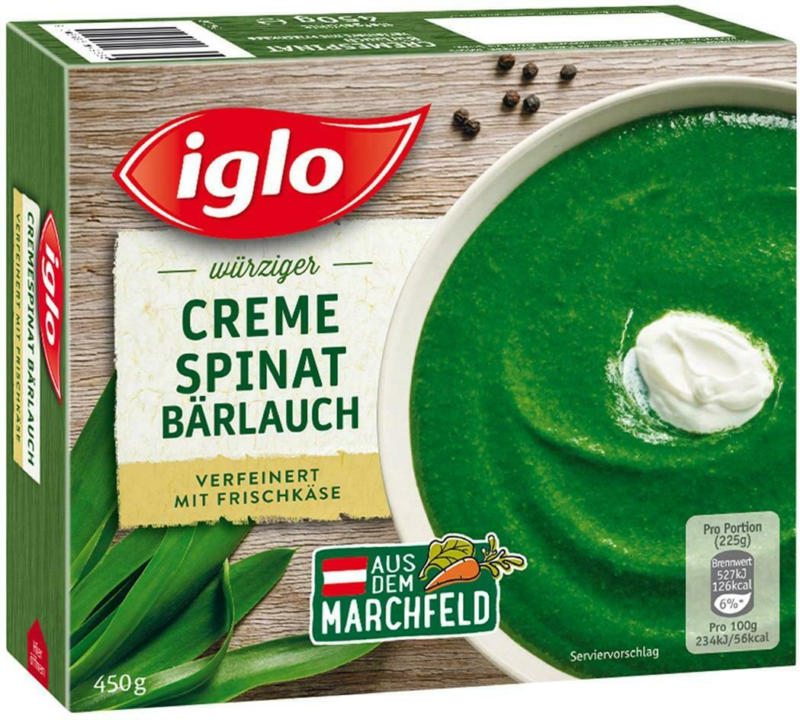 Iglo Cremespinat mit Bärlauch ️ Online von BILLA - wogibtswas.at