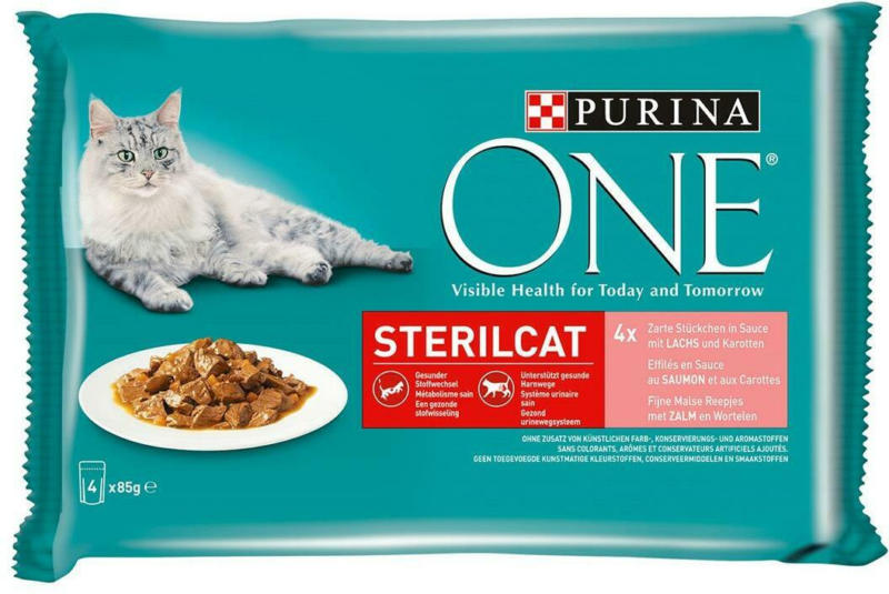 Purina One Sterilcat Lachs & Karotten