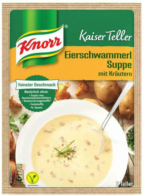 Knorr Kaiserteller Eierschwammerlsuppe