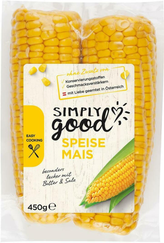 Simply Good Speisemais gegart 2 Stück aus Österreich