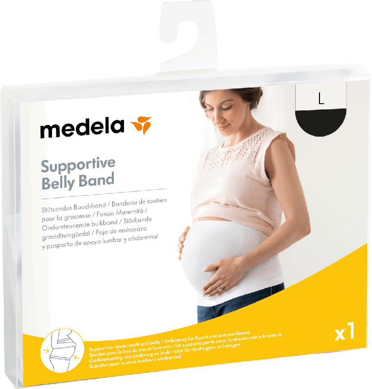 Medela Stützendes Bauchband schwarz, Größe L