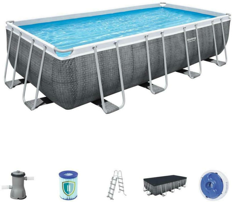 Stahlrahmenpool Power Steel 488x244x122cm mit Pumpe 56996