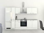 Möbelix Küchenzeile Wito mit Geräten 300 cm Grau/Weiß Modern