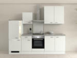 Möbelix Küchenzeile Wito mit Geräten 270 cm Grau/Weiß Elegant