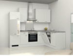 Möbelix Einbauküche Eckküche Möbelix Wito mit Geräten 280x170 cm Grau/Weiß Elegant