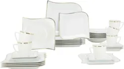Kombiservice Goldline in Weiß, 30-teilig