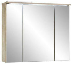 Spiegelschrank Roof mit Led 3-Türig BxHxT: 80x68x21 cm