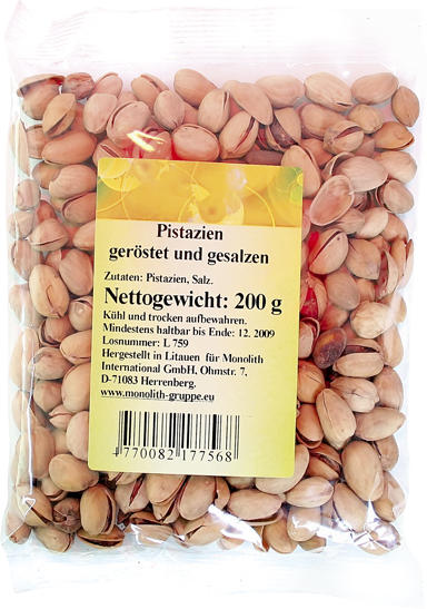 Pistazien geröstet und gesalzen