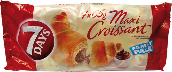 Maxi Croissants mit Kakaocremefüllung