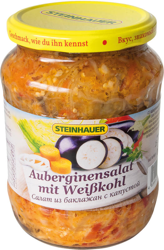 Auberginensalat mit Weißkohl