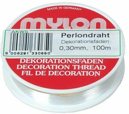 Dekorationsfaden 100 m x 0,3 mm transparent