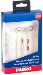 PAGRO In Ear Stereo-Ohrhörer mit Handy-Funktion rosegold