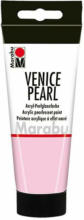 PAGRO DISKONT MARABU Acryl-Perlglanzfarbe ”Venice Pearl” 100 ml perlmutt-rosa