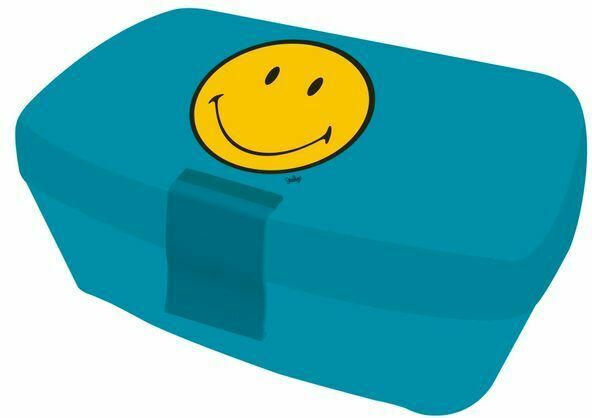 Jausenbox ”Smiley” 17 x 12 x 6,6 cm blau