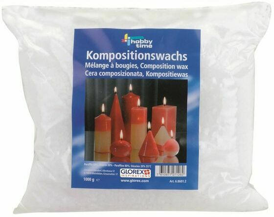 GLOREX Kompositionswachs 1 kg weiß