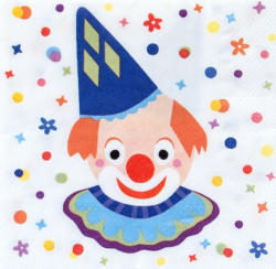 Servietten ”Clown” 20 Stück 33 x 33 cm bunt 3-lagig