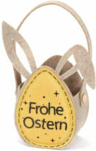 PAGRO DISKONT Ostertäschchen ”Frohe Ostern” 24 cm braun/gelb
