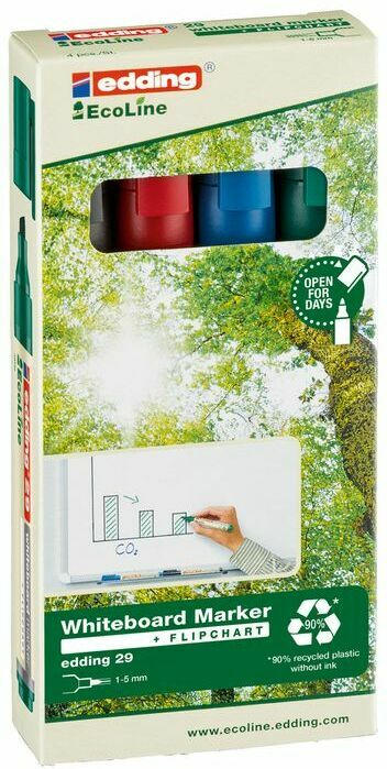 EDDING Whiteboardmarker-Set 28 "Ecoline" Rundsitze 1,5-3 mm mehrere Farben