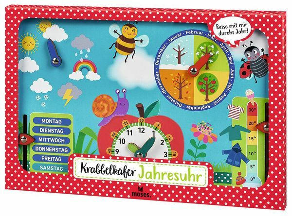 Lernhilfe "Krabbelkäfer Jahresuhr" bunt