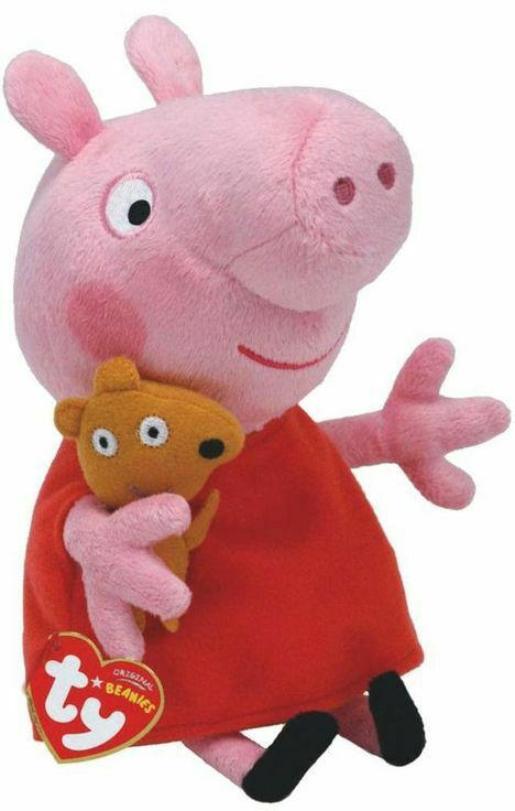 Plüschfigur "Peppa Wutz mit Teddybär" 15 cm