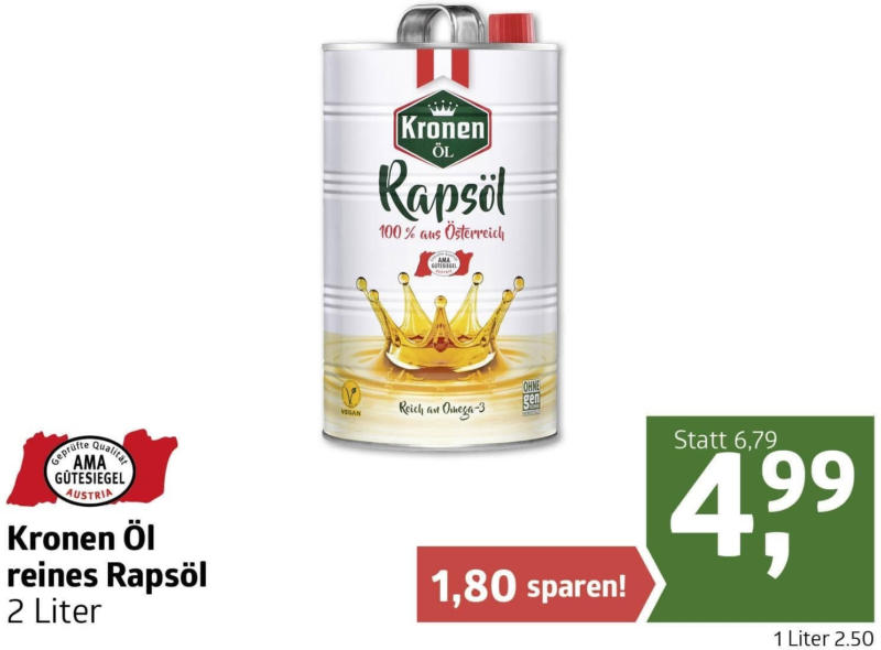Kronen Öl reines Rapsöl