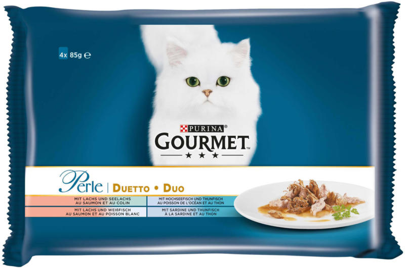 Gourmet Perle Duetto di Mare - saumon et colin 4x85g