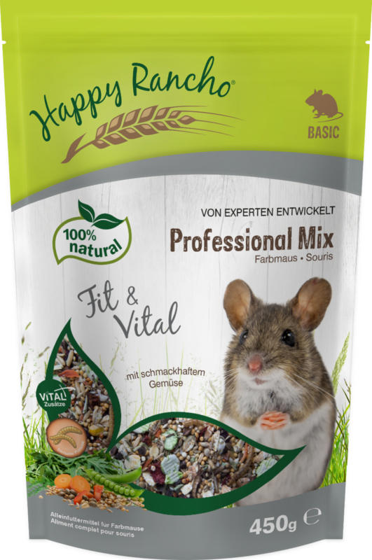Happy Rancho Professional Mix Nourriture pour souris grise 450g
