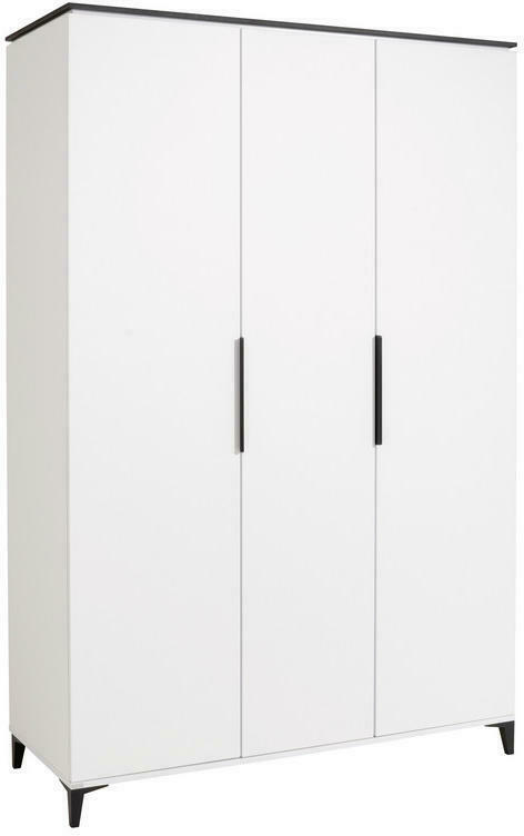 BABYKLEIDERSCHRANK Sienna Graphitfarben, Weiß