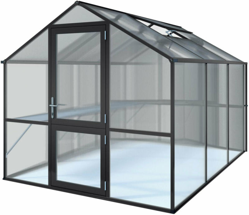 Gewächshaus „Rose III“, 7,5m², schwarz schwarz