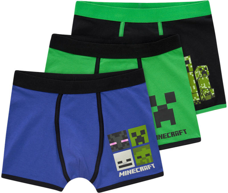 3 Minecraft Jungen Retroboxer im Set (Nur online)