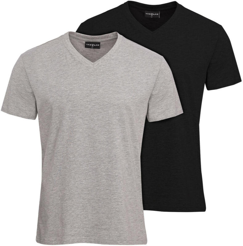 2 Herren T-Shirts mit V-Ausschnitt